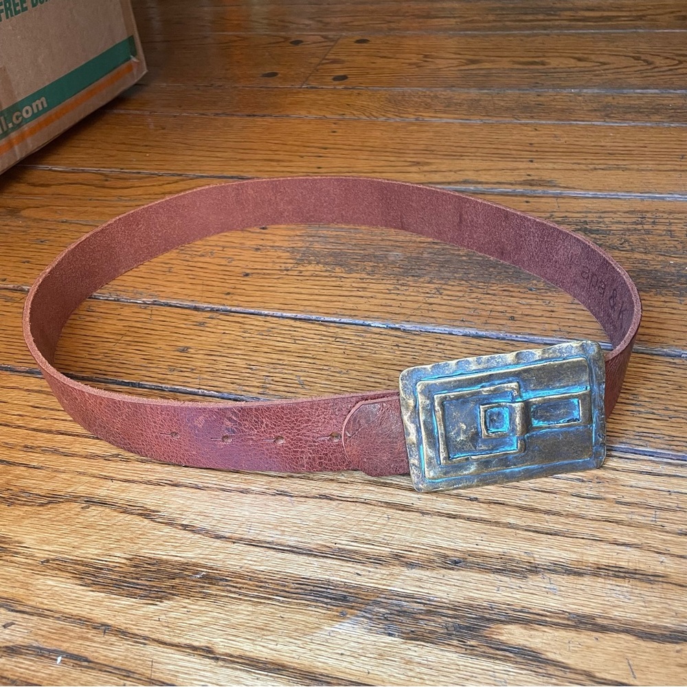 Papa & K Vintage Brown Leather Belt